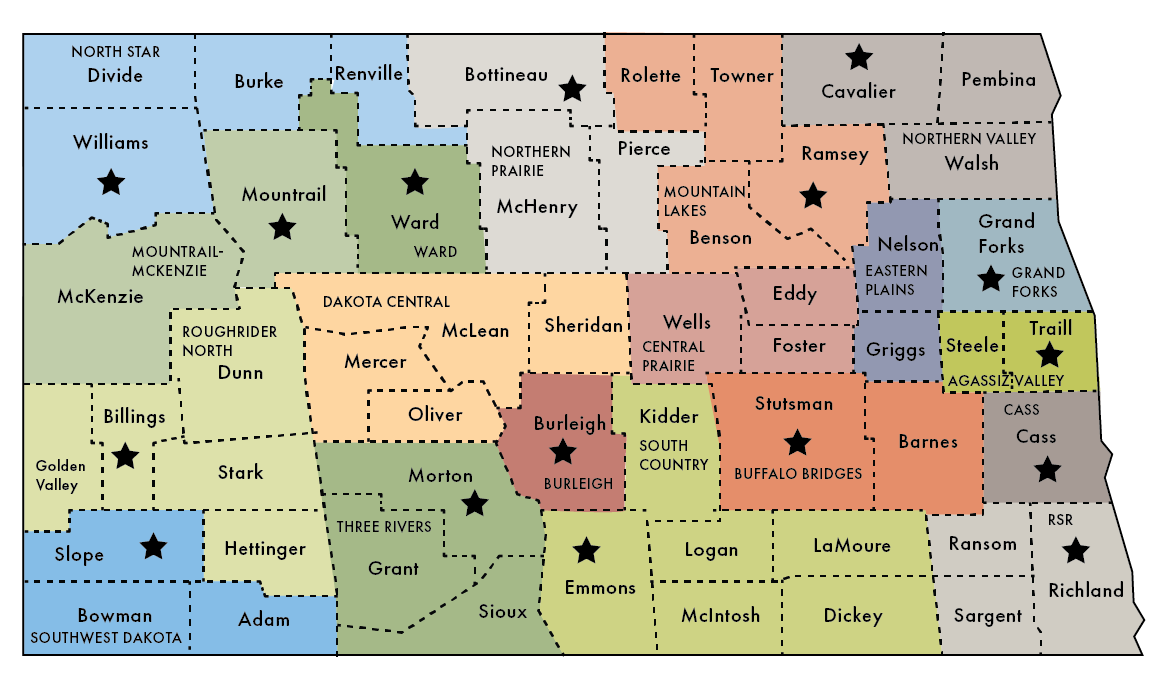 North Dakota Human Service Zones